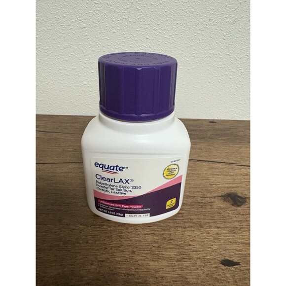 Equate ClearLax Polyethylene Glycol 3350 Powder for Solution, Unflavored, 7 Dose - Picture 1 of 13